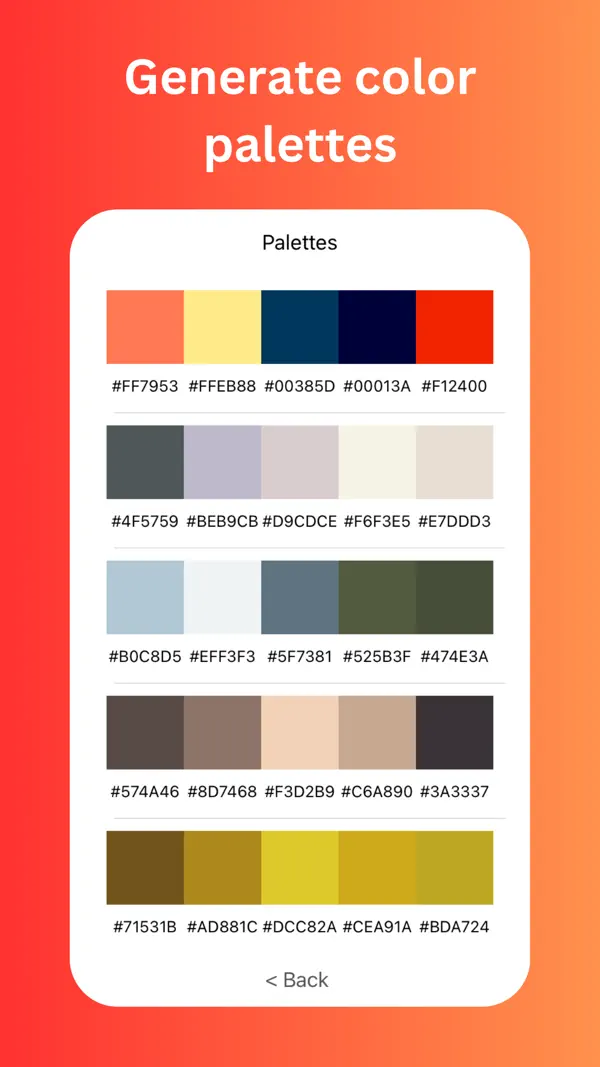 Color Identifier - Generate color palettes with hex codes